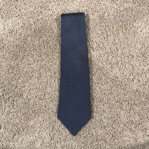 Boss Navy Textured Tie